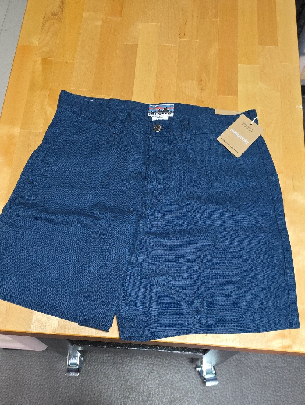 Patagonia Men's Deep Navy Textured Flat Front Shorts